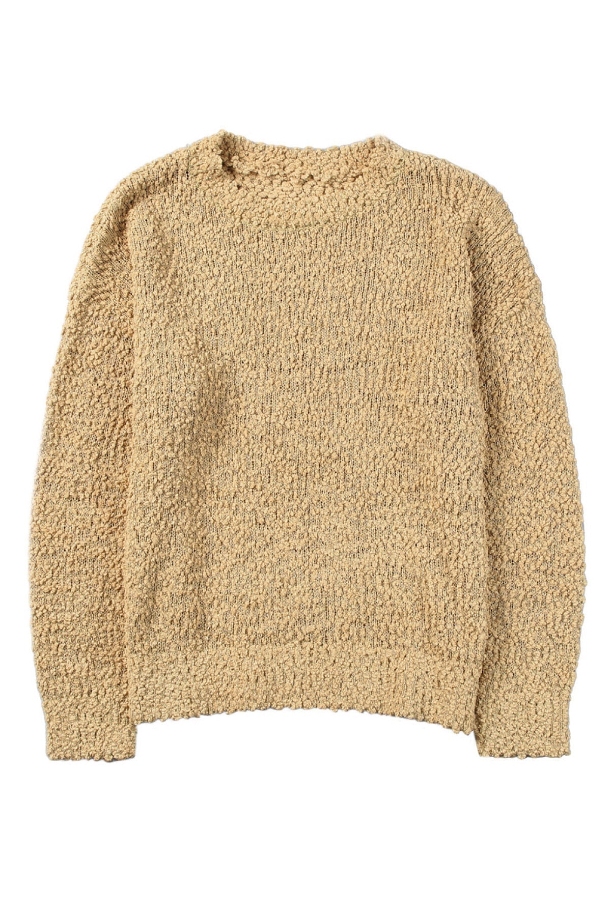 Apricot Porncorn Drop Shoulder Pullover Knit Sweater â€“ Boheme Crush Boutique